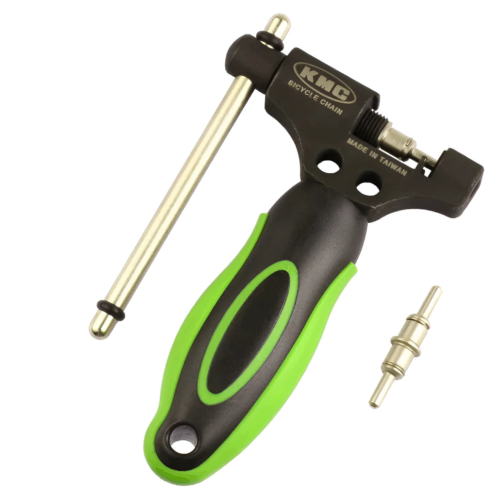 Green steel bicycle chain cutter tool with double shaft chaining device