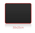 Large black and red stitched edge non-slip rubber mouse pad with multiple size options