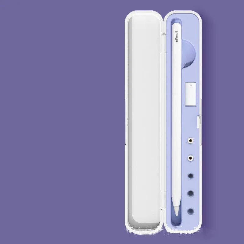 Hard protective case for Apple Pencil 1st and 2nd generation in black blue green purple colours