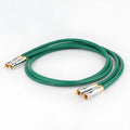 Silver-plated Budweiser RCA audio interconnect cable with four-core shielded copper wire.