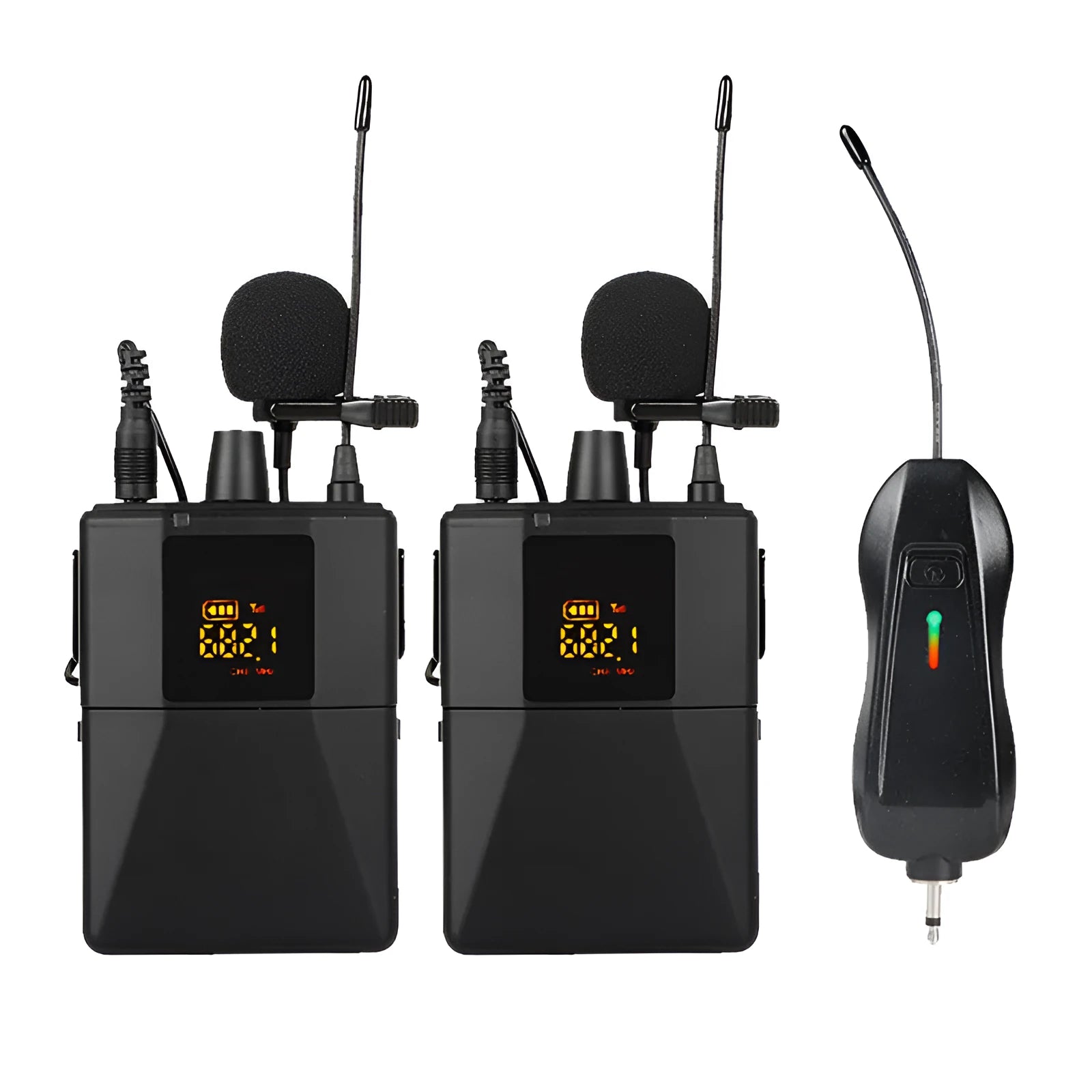 Black Little Bee X3 wireless lavalier microphone with clothing clip and Type-C charging port.