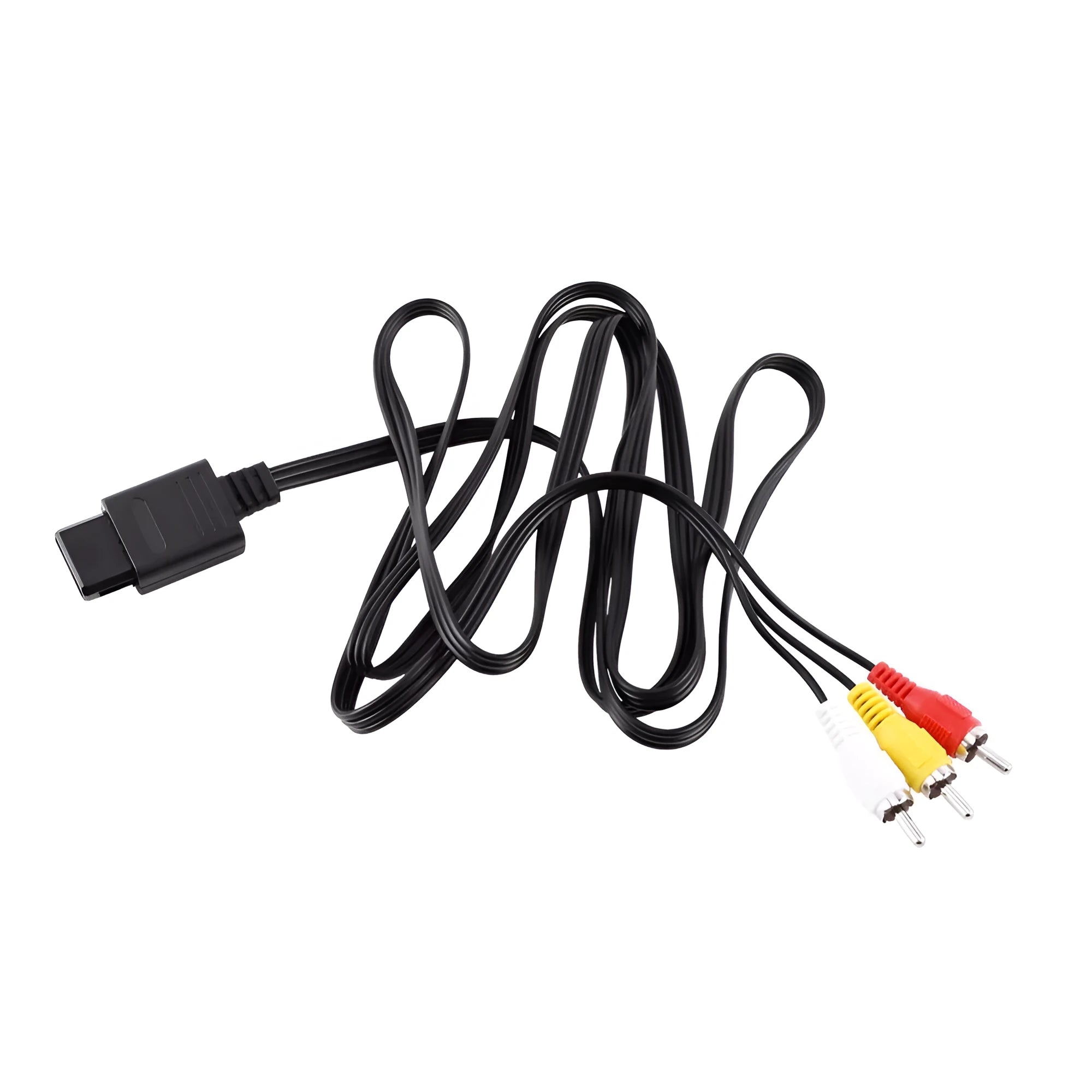 Nintendo 64 AV composite cable 1.8m with red white yellow colour-coded connectors for N64 console TV connection