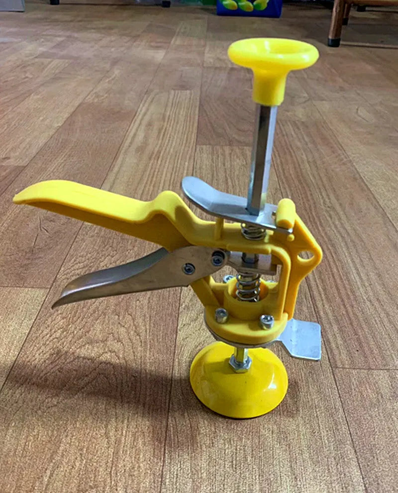 Adjustable height tile raising locator tool with metal alloy electroplated finish