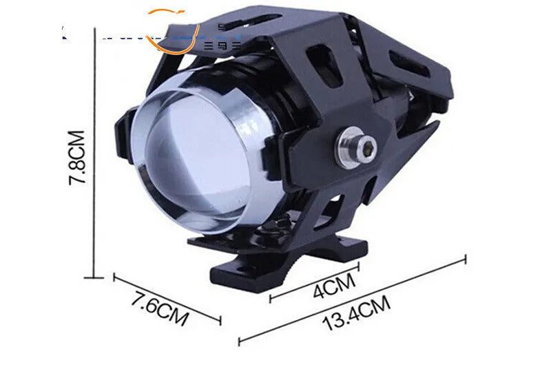 U5 waterproof LED motorcycle auxiliary spotlight 30W anti-fog lamp black shell
