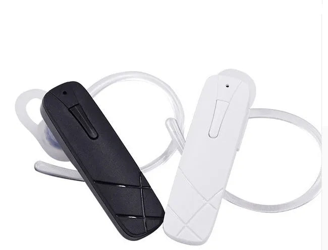 Mini wireless Bluetooth earphone headset in black or white colour with earplug-type design