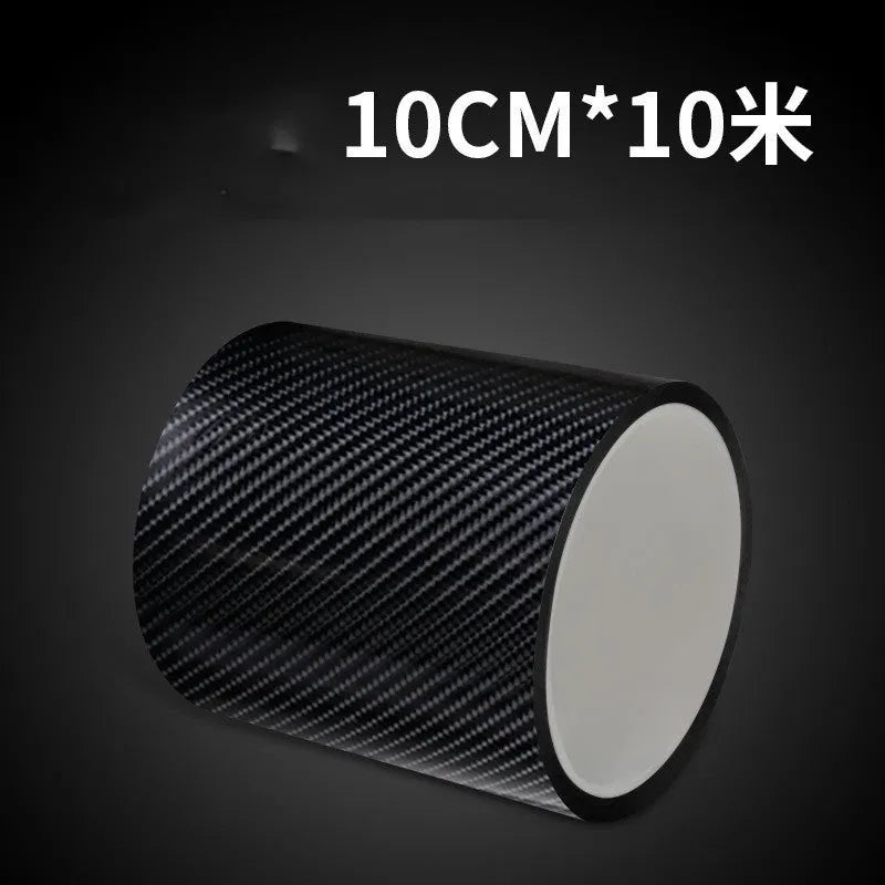 5D car door sill strip carbon fibre anti-stepping protective film in black on car door sill