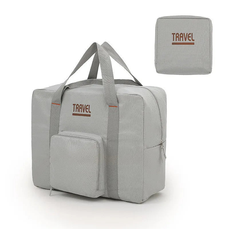 300D Oxford cloth cube-shaped travel storage bag with seal closure in four colour options
