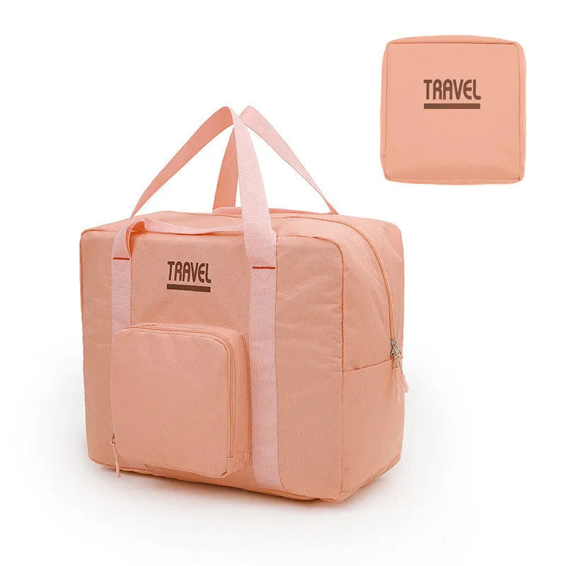 300D Oxford cloth cube-shaped travel storage bag with seal closure in four colour options