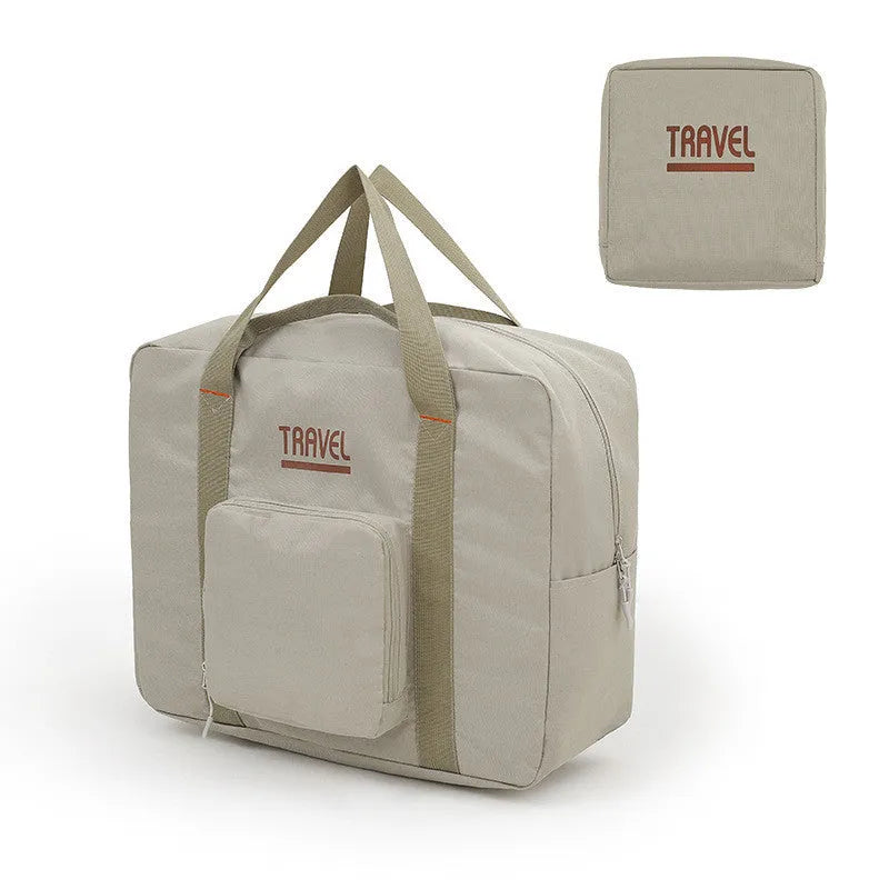 300D Oxford cloth cube-shaped travel storage bag with seal closure in four colour options