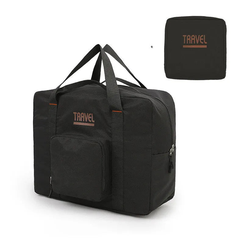 300D Oxford cloth cube-shaped travel storage bag with seal closure in four colour options