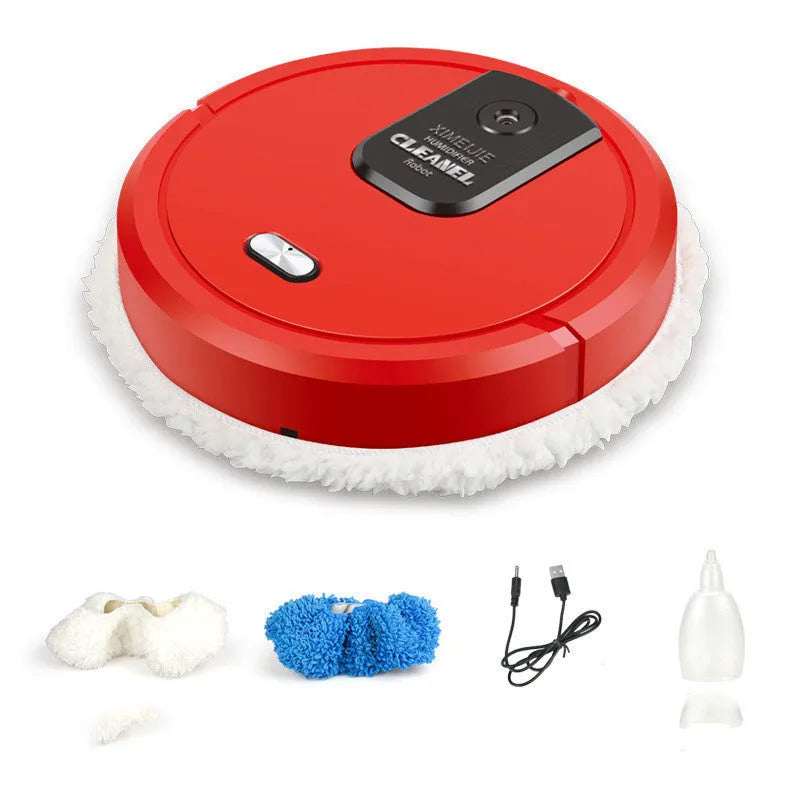 Automatic sweeping and mopping robot cleaner in selected colour with cleaning cloth