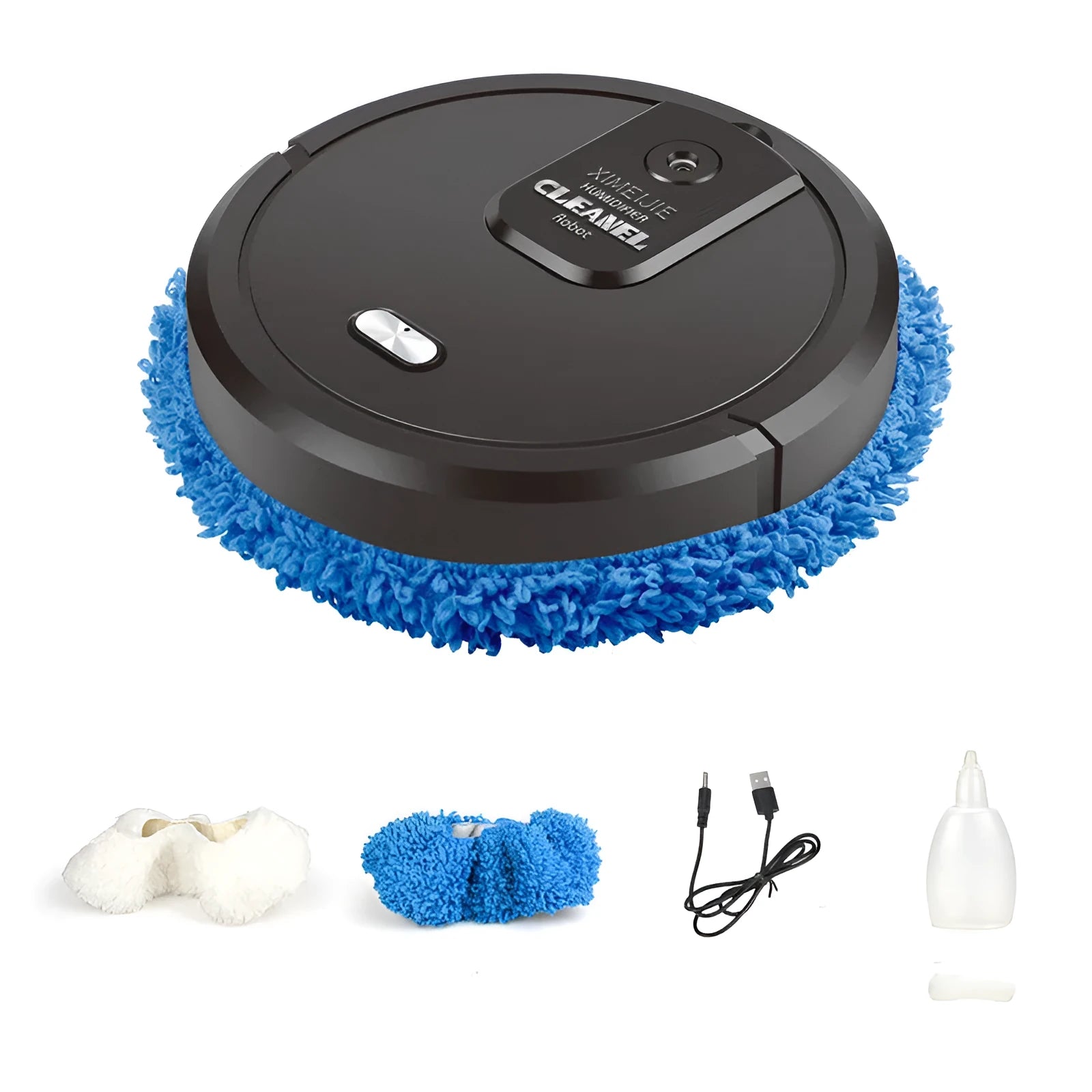 Automatic sweeping and mopping robot cleaner in selected colour with cleaning cloth