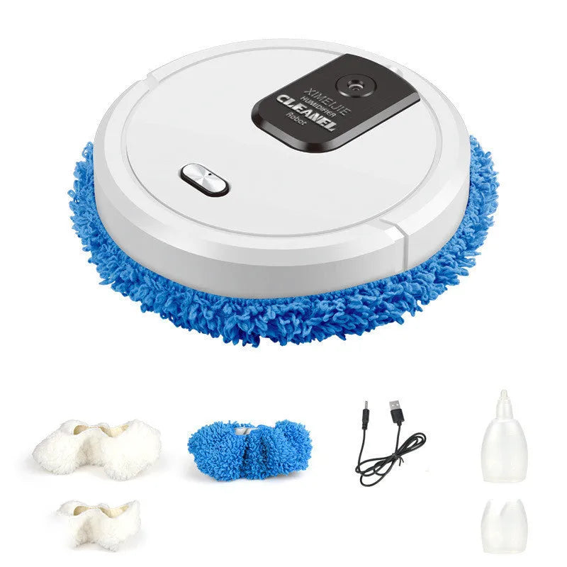 Automatic sweeping and mopping robot cleaner in selected colour with cleaning cloth