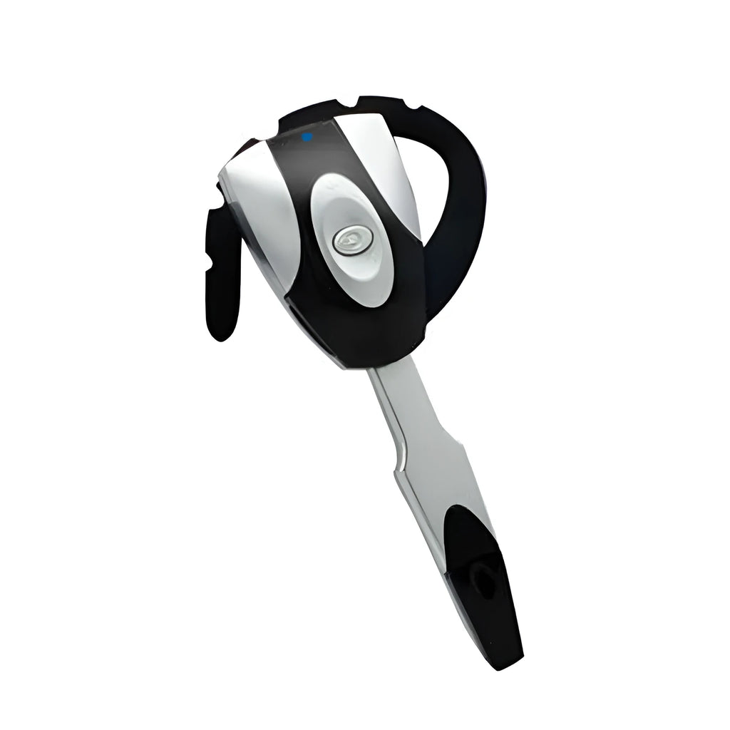 Single ear business Bluetooth headset in hanging ear design, shown in available colours.