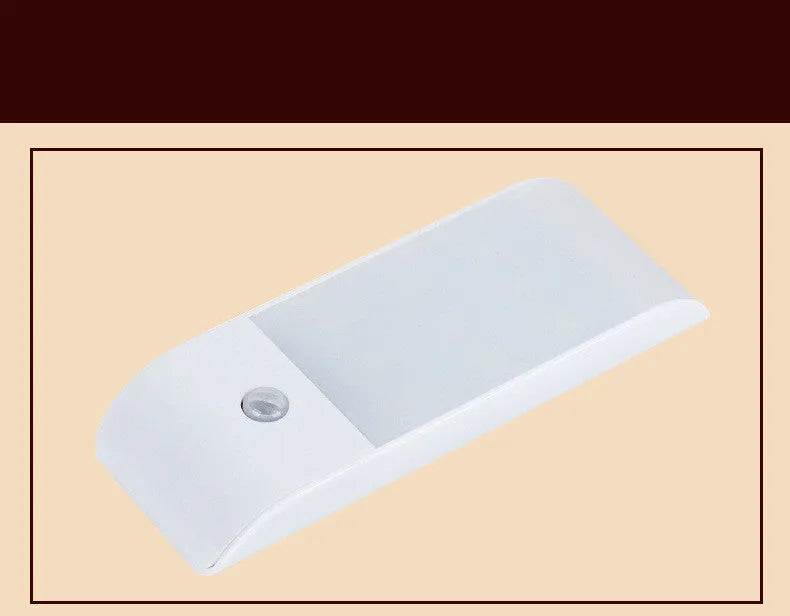 Human body infrared sensor night light with 12LED rechargeable light source and PVC shade