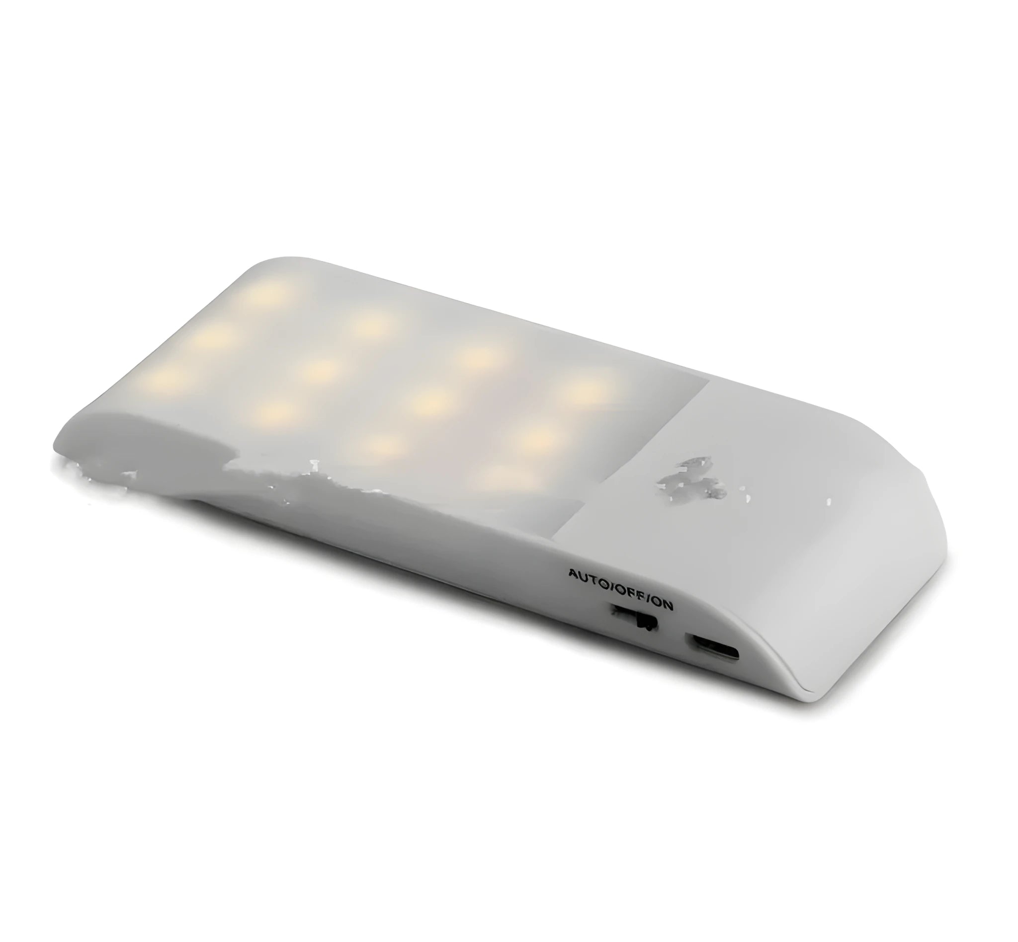 Human body infrared sensor night light with 12LED rechargeable light source and PVC shade