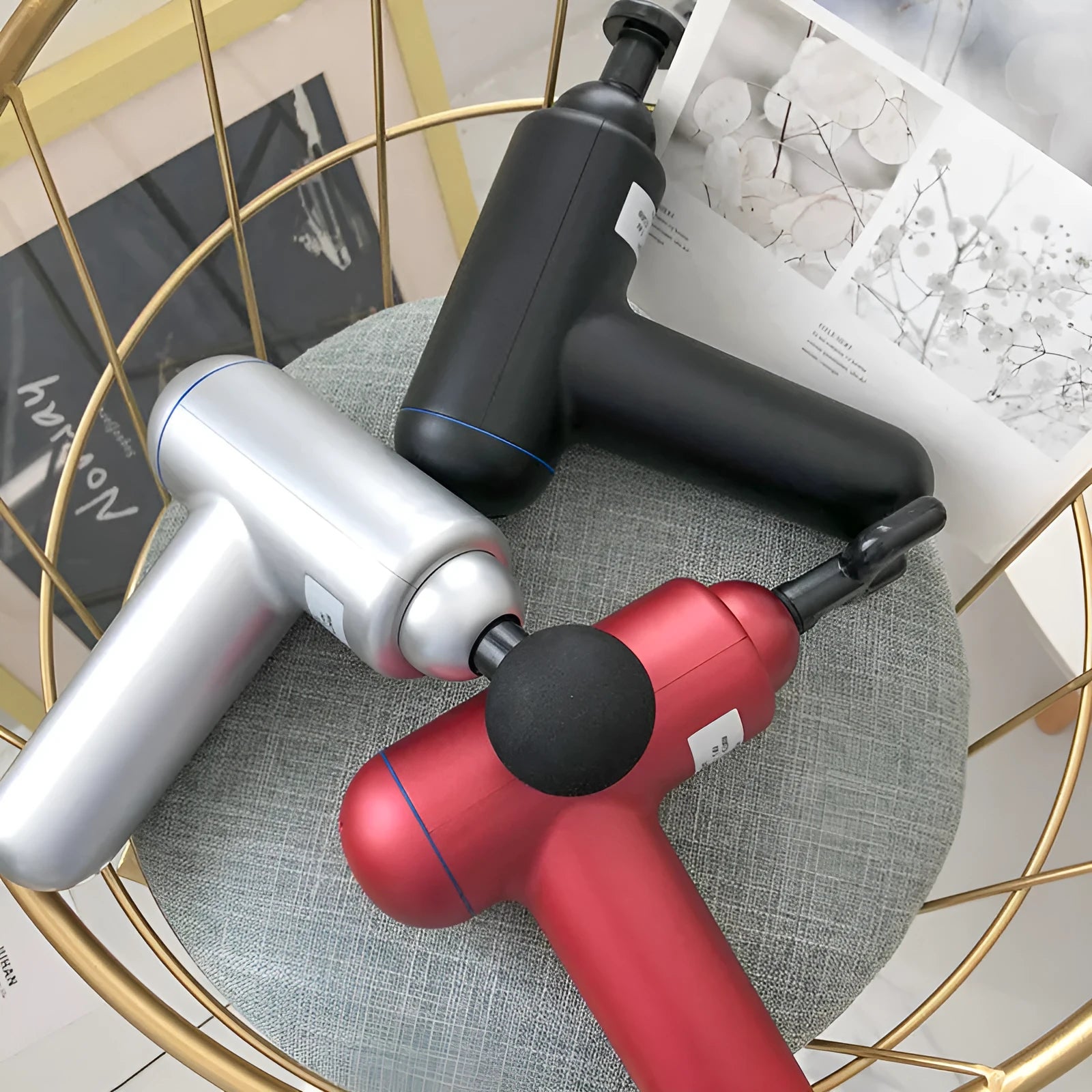 Black God fascia gun muscle massager with USB charging port