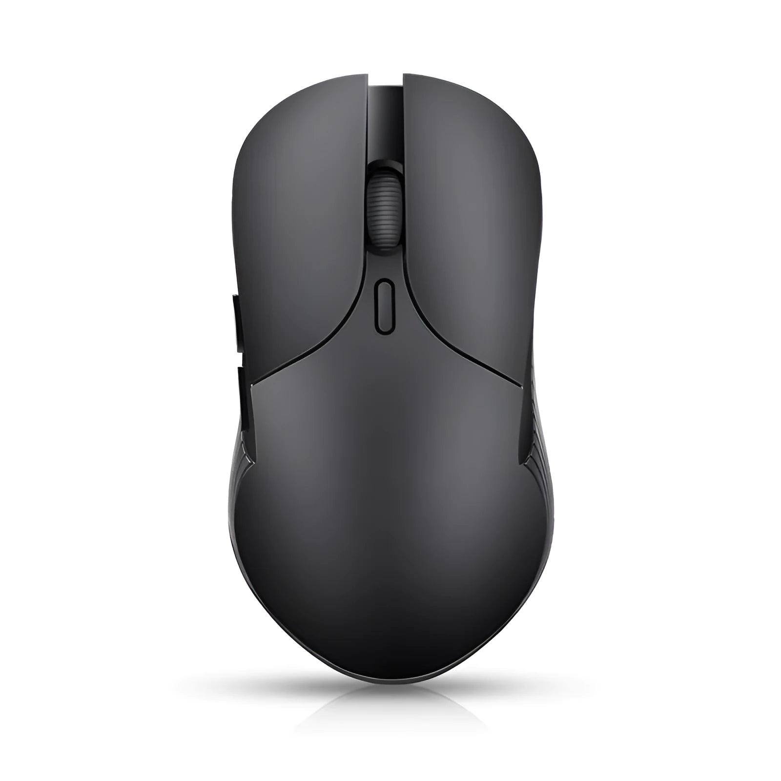 Blue Smart Voice Mouse with 2.4G USB receiver on a desk.