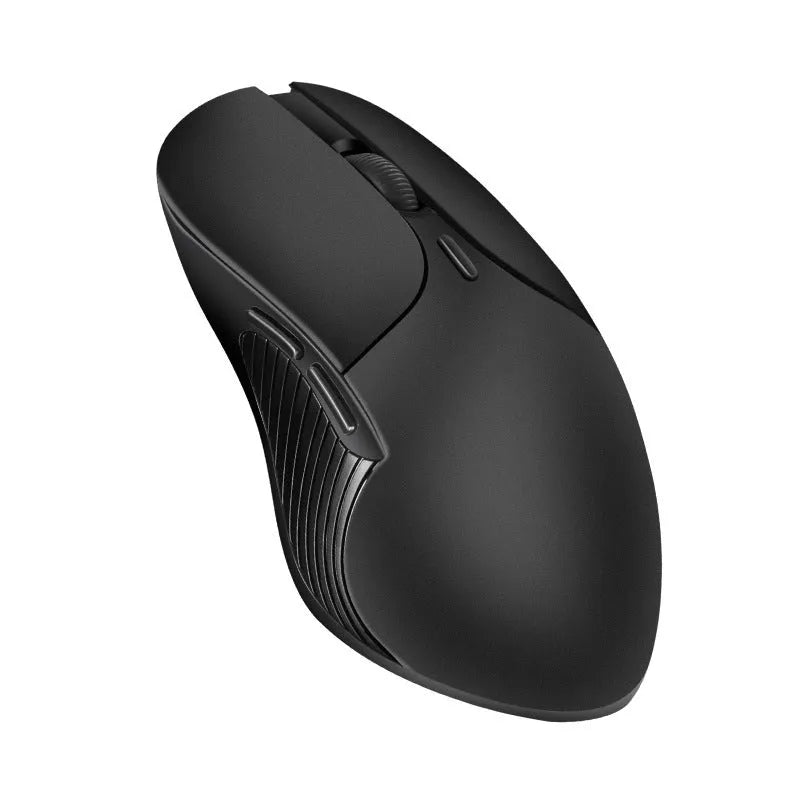 Blue Smart Voice Mouse with 2.4G USB receiver on a desk.
