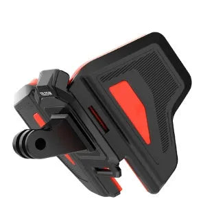 GoPro motorcycle helmet chin strap mount in black with universal sports camera compatibility