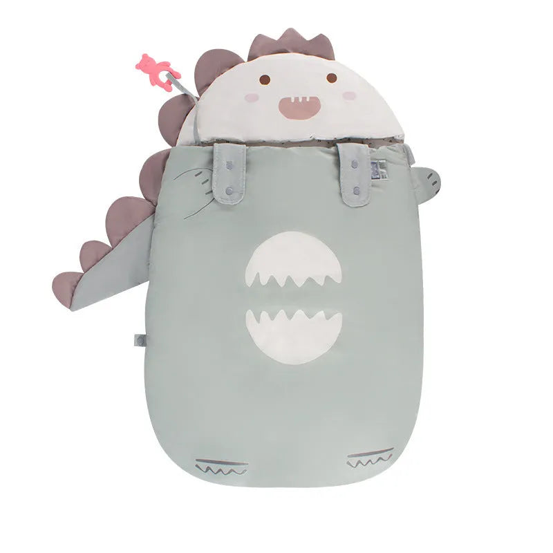 Baby anti-shock sleeping bag for stroller in green, cotton inner and outer layers, 57x86cm, Class A safety rated