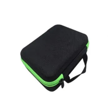 Red EVA essential oil storage bag with 30 open compartments for 15ml bottles.