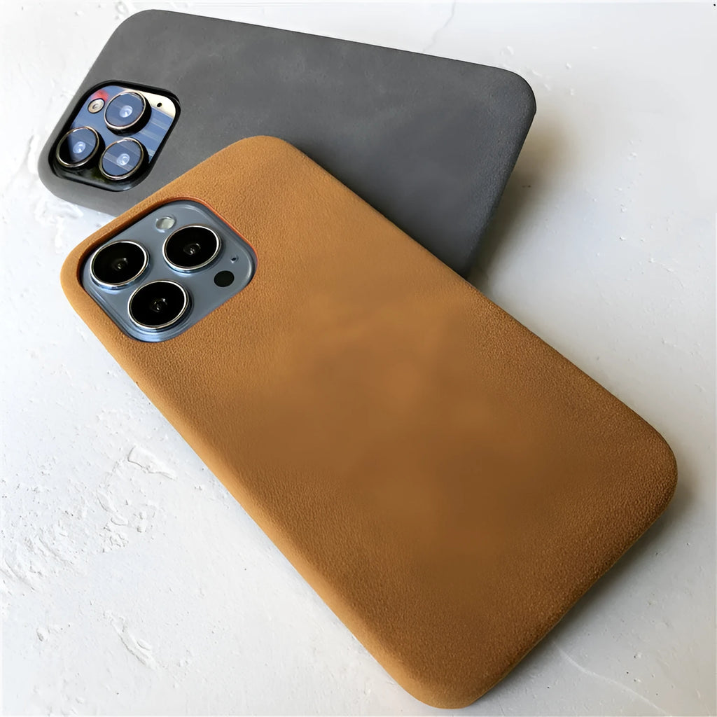 Flip over faux leather phone case anti-slip anti-drop for Apple iPhone models in dark gray