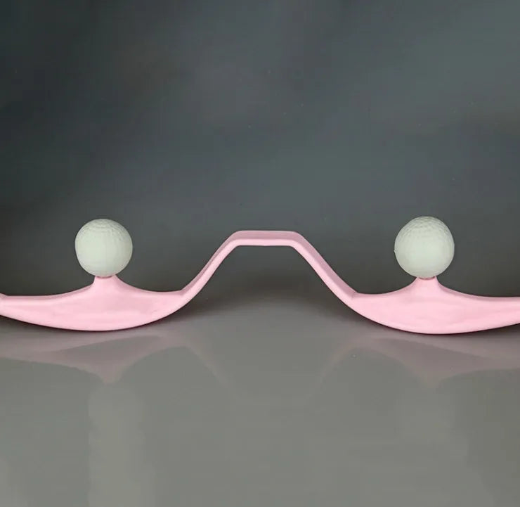 Plastic hand massage roller with adjustable width stand and 3D floating-point design for neck and shoulder pressure point therapy