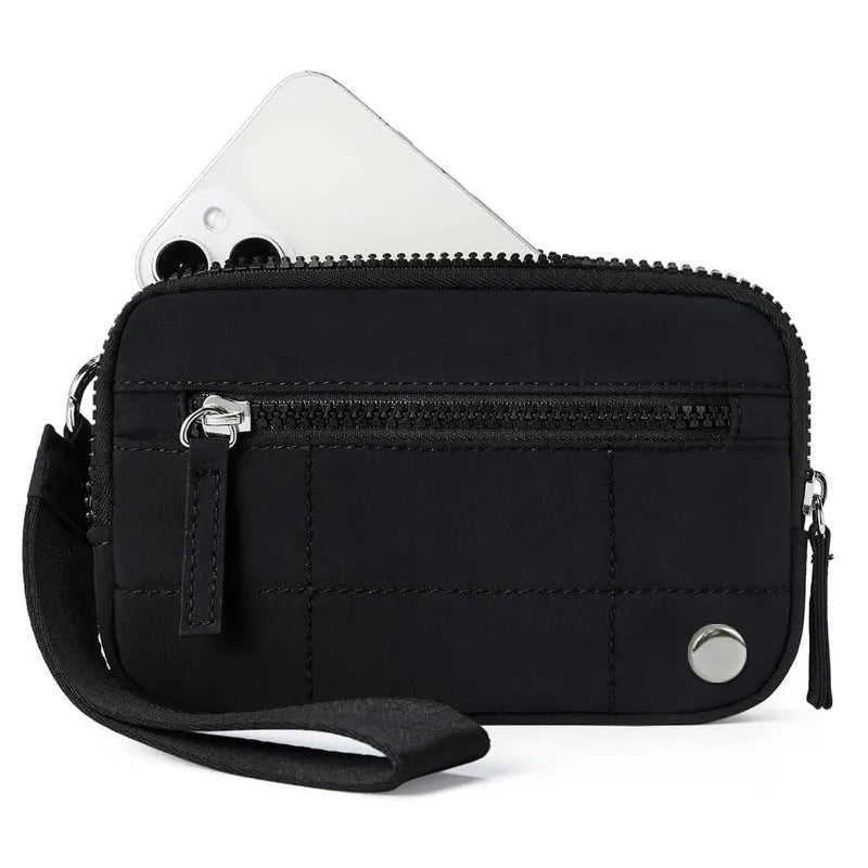 Waterproof quilted transparent deck handbag in seven colour options with nylon construction