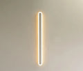 LED line wall lamp with wrought iron frame and acrylic diffuser in black warm light finish
