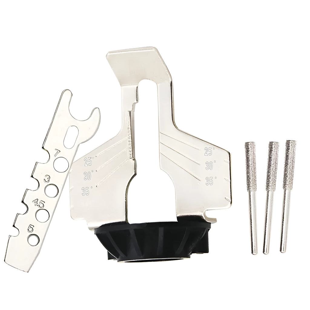 Silver electric chain grinding machine with 20mm length for band saw blade maintenance