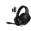 V13PRO 7.1 channel wired USB gaming headphones with plastic ear cups and headband in pink colour