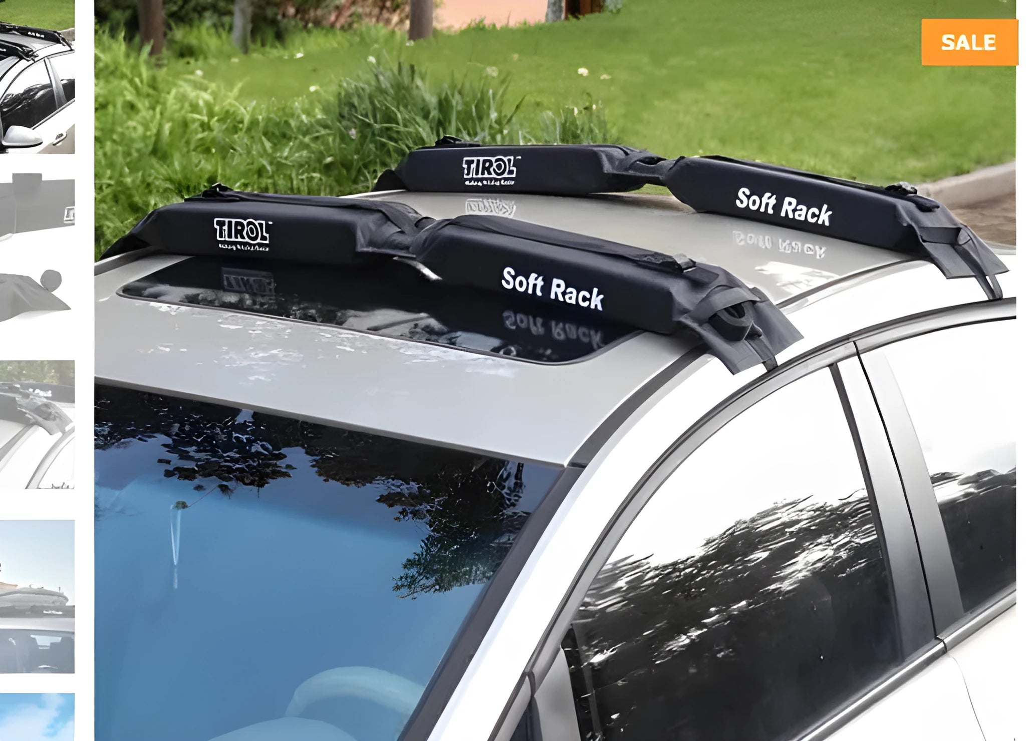 Foldable black car roof rack luggage carrier 600D Oxford cloth PVC on a car roof