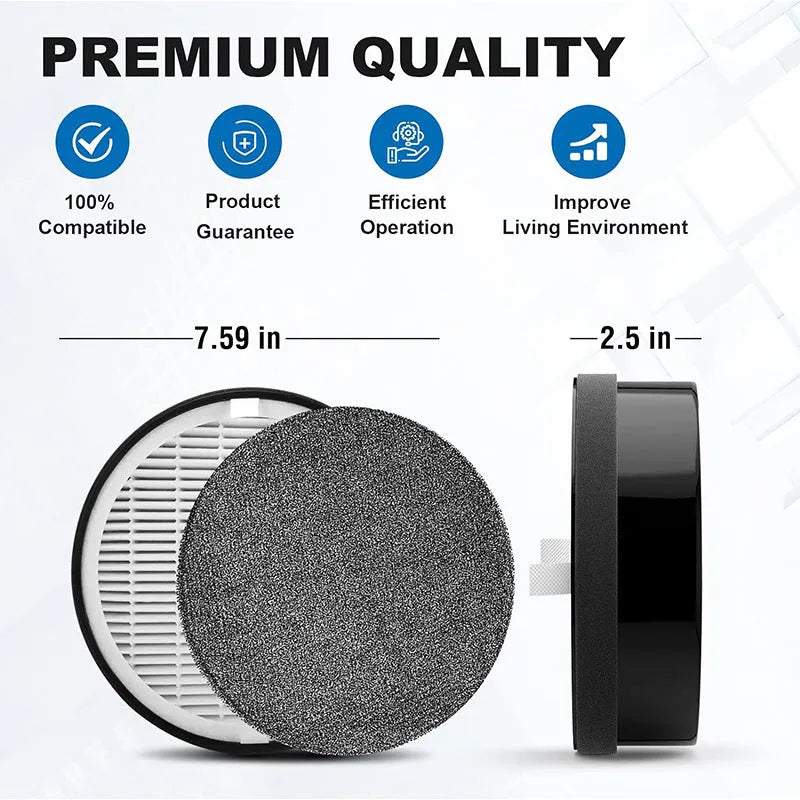 Levoit LV-H132 compatible air purifier pre-filter screen and filter cotton accessory kit