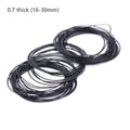 Black waterproof back cover ring gasket with coarse thread in multiple thickness and size options