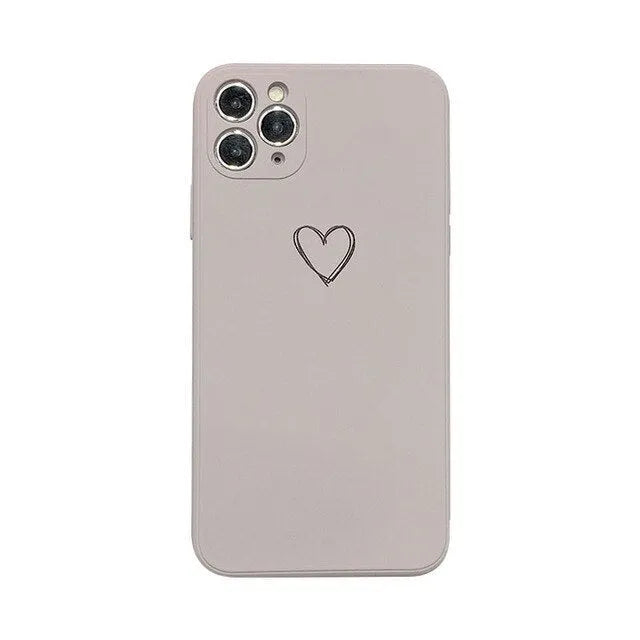 A solid-colour TPU silicone back cover case for Apple iPhone models, shown in multiple colour options.
