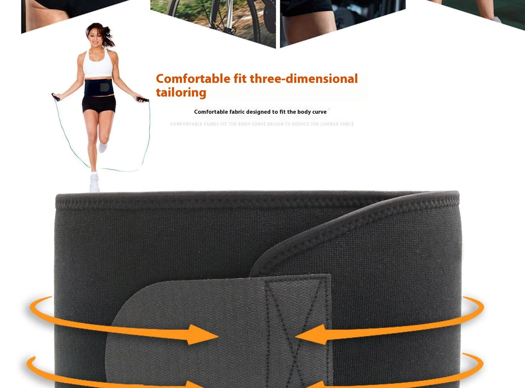Neoprene hot lumbar support belt for fitness and running in black, blue or pink colours