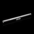 Silver handheld UV disinfection stick on white background, USB rechargeable, 20x300mm, PC aluminium construction