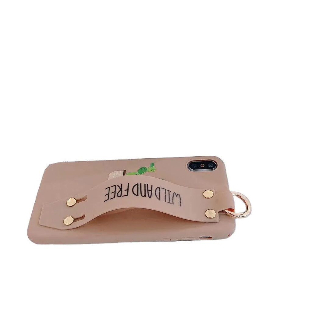 Green graffiti design wristband holder back cover case for iPhone 11 Pro Max