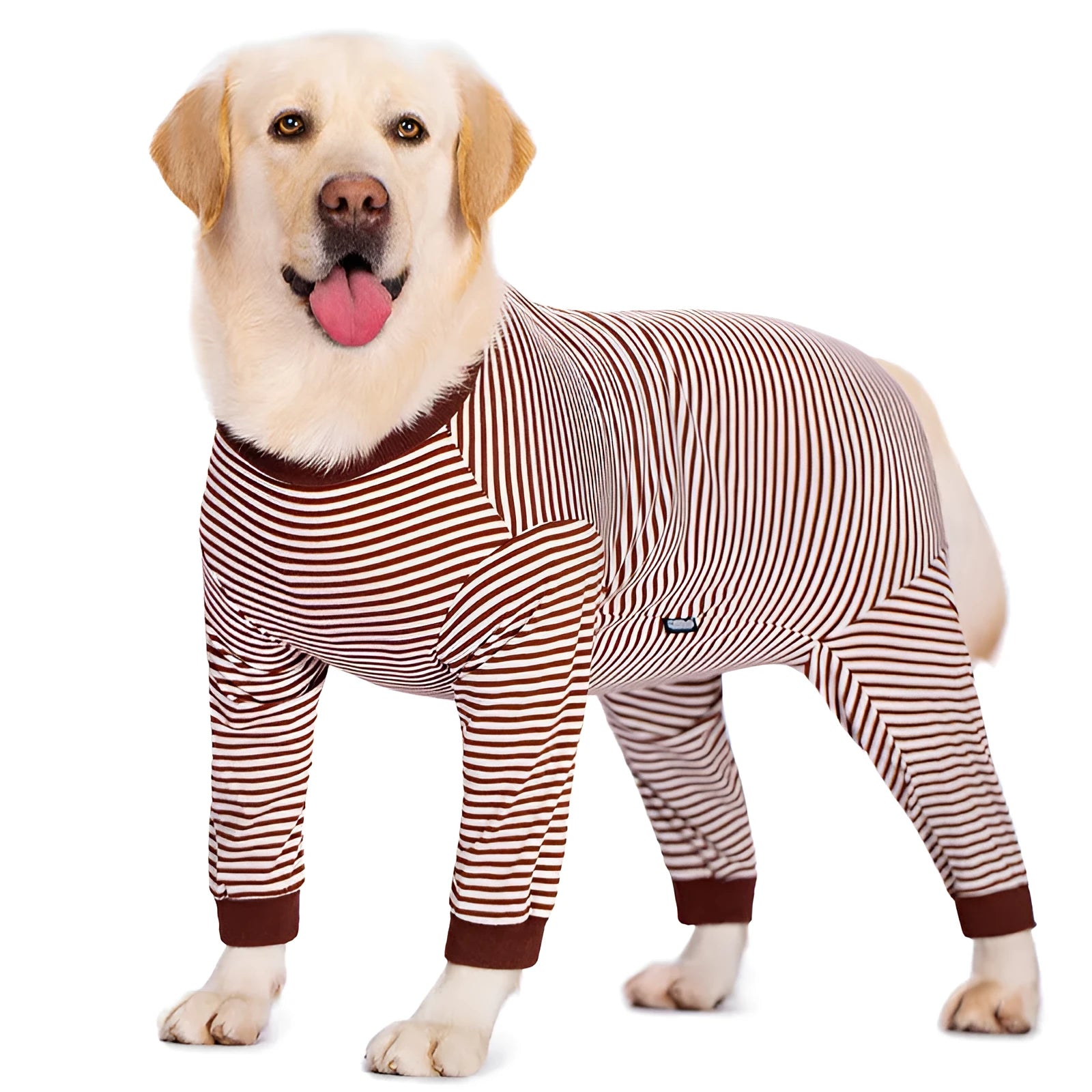 Striped polyester dog shirt for large breeds in multiple colours and yard sizes