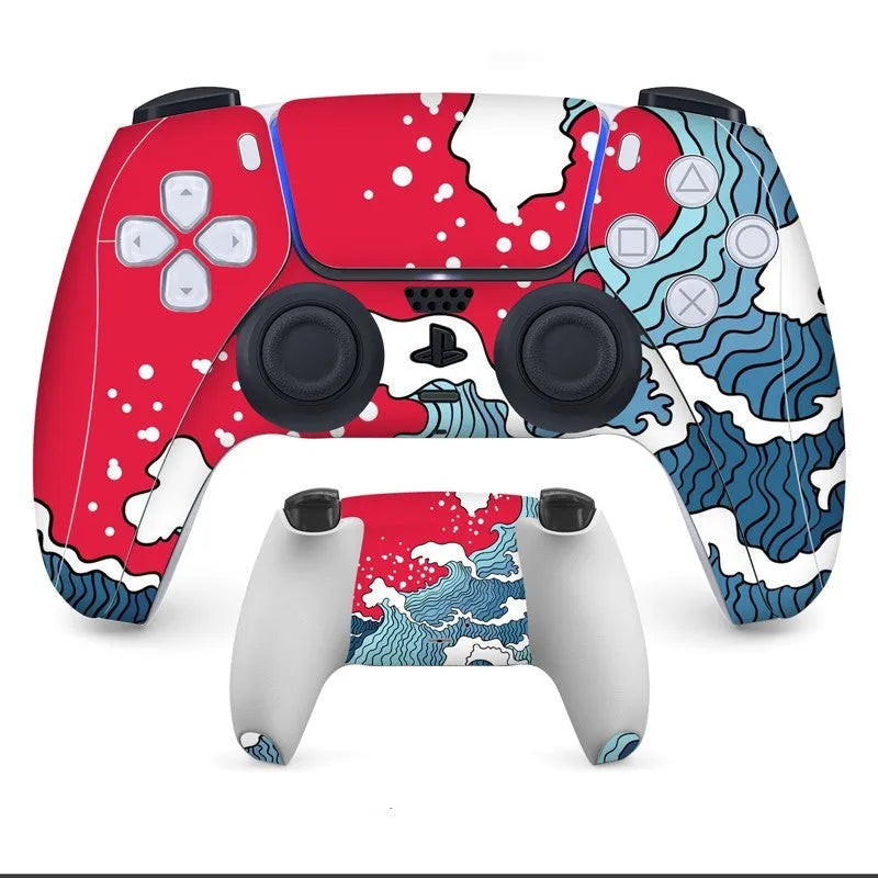 PS5 controller protective grip stickers in frosted PVC material for scratch resistance