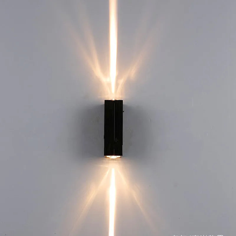 LED aluminium waterproof outdoor garden wall light with compact 120x60x40mm dimensions and multiple colour options