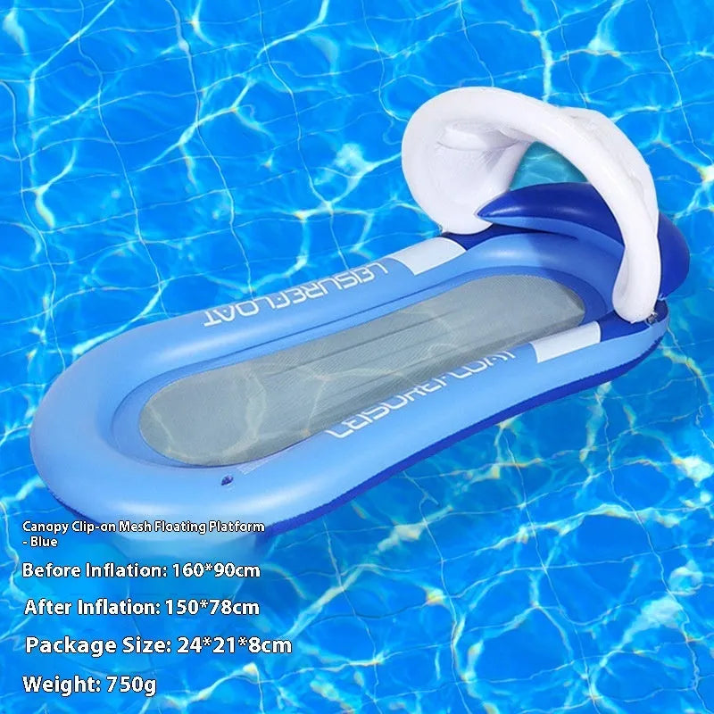 PVC inflatable floating row in gradient colour designs for pool or beach use