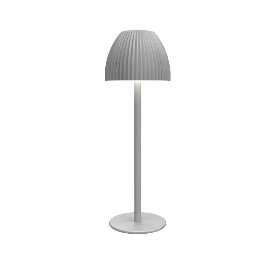 INS pattern dimmable night lamp with thin round base in black or white colour options