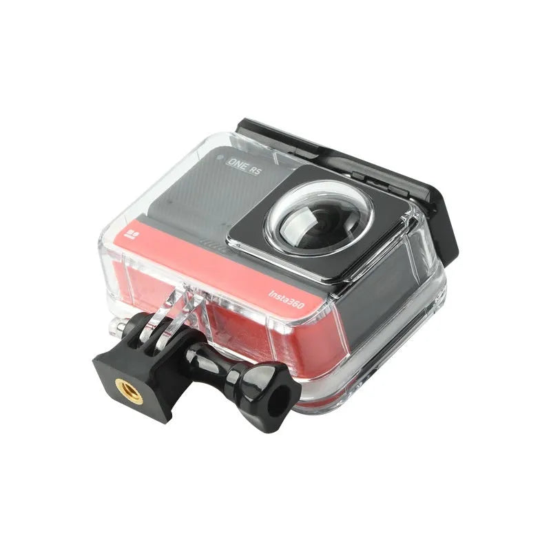 Transparent Insta360 One RS waterproof case for panoramic camera protection