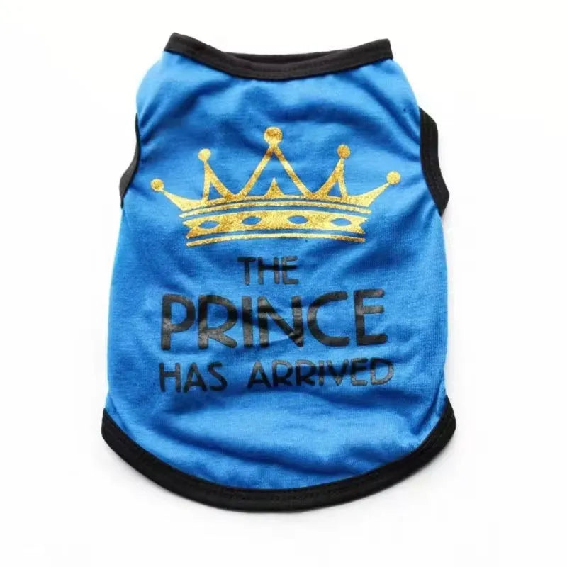 Breathable cotton summer vest for dogs in multiple colours and sizes