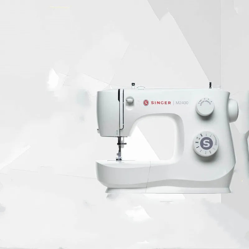 M2405 portable sewing machine with accessories on tabletop