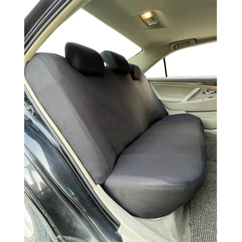 Polyester eyelet fabric car seat cover set in selected colour, showing headrest and seat cover pieces.