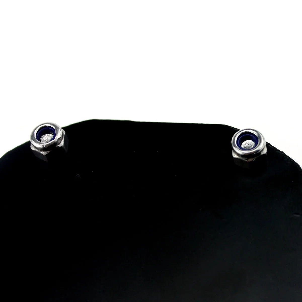 Black carbon fibre pattern motorcycle tax disc holder with anti-theft hex screw