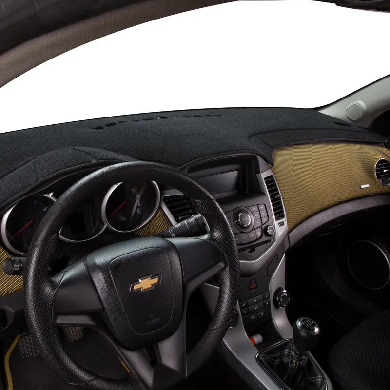 Silicone dashboard pad for old Prado vehicle in black with coloured edge options on instrument panel.